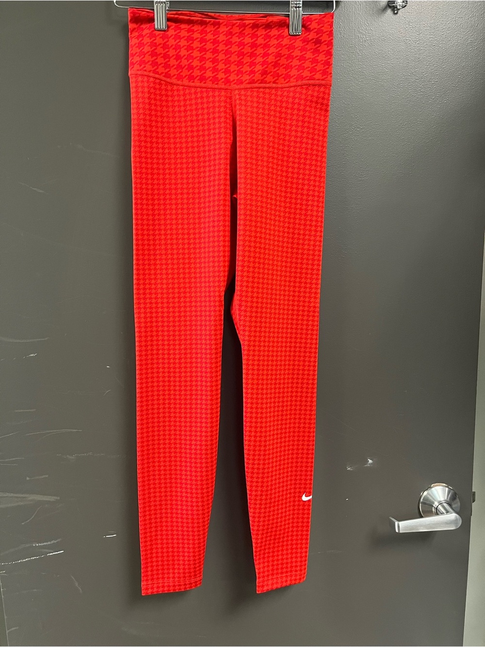 Nike Kids Red Houndstooth-Print Leggings